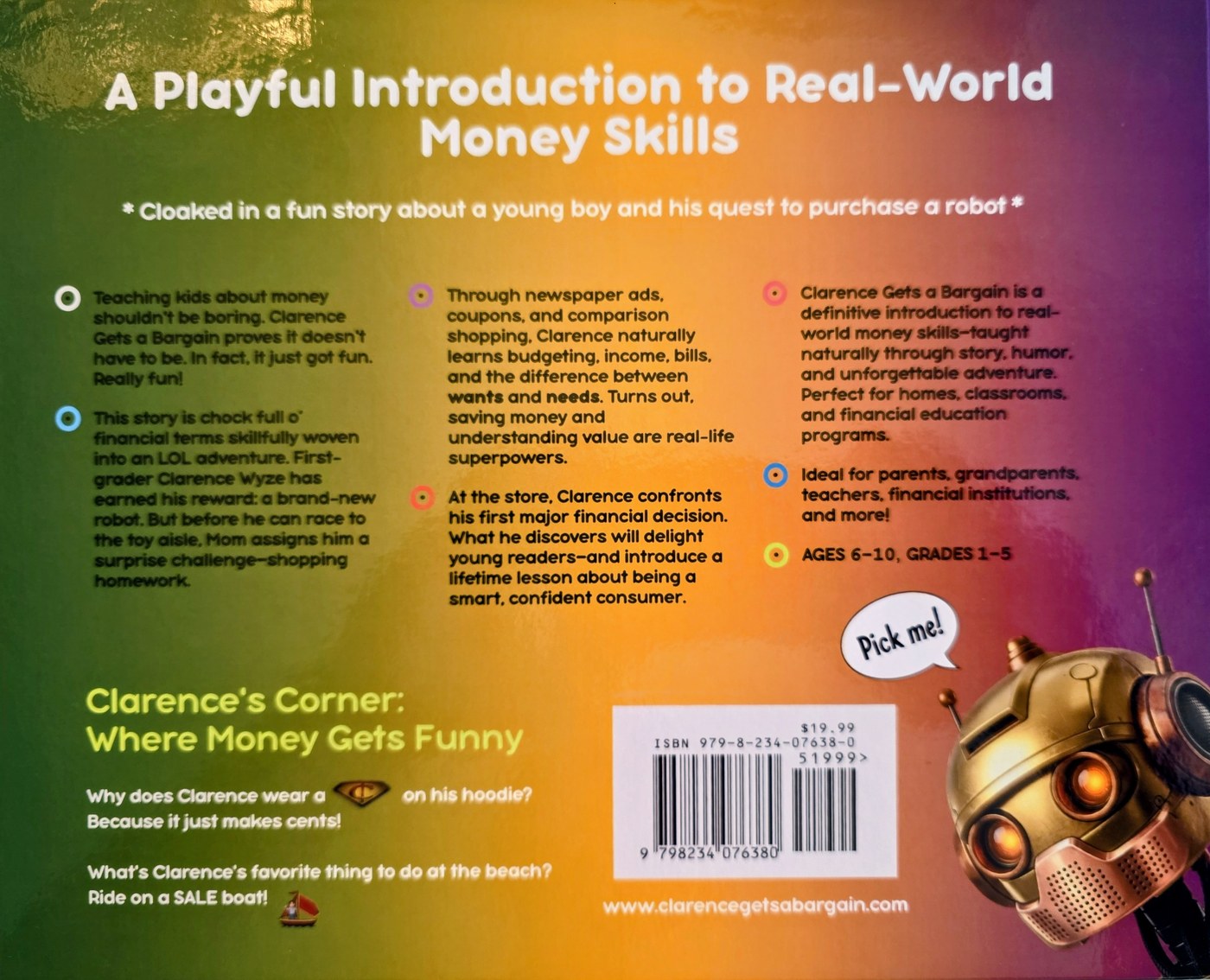 Clarence Gets a Bargain — Back Cover